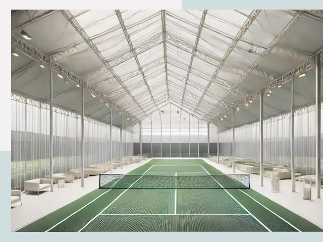 Строительство теннисных кортов в Устях-Илимске