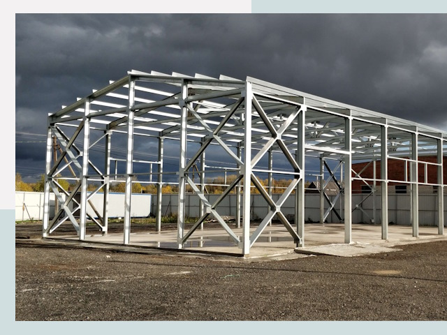 Двускатные ангары в Усть-Илимск от 624 руб. за квадрат