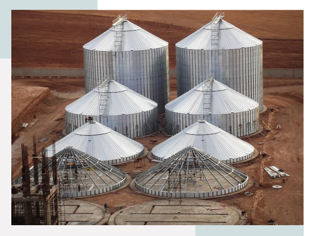 Строительство зерновых силосов в Устях-Илимске