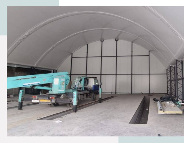 Внутреннее оснащение ангаров в Устях-Илимске