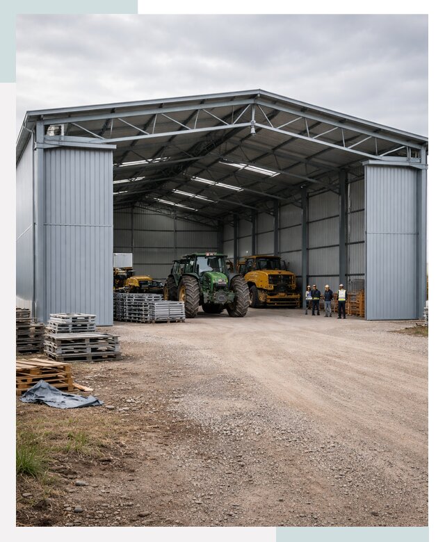 Ангары для сельхозтехники в Устях-Илимске от 20800 р. | СтальСтрой-Сть